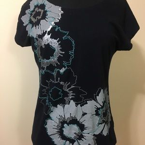 Black floral Calvin Klein shirt
